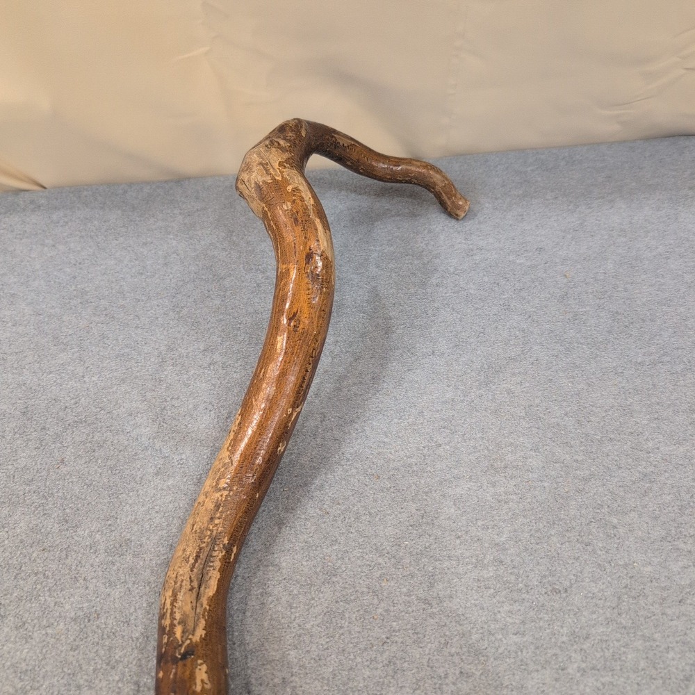 Handmade Rustic Natural Wood Twisted Walking Stick Cane Brown VG - Picture 6 of 8